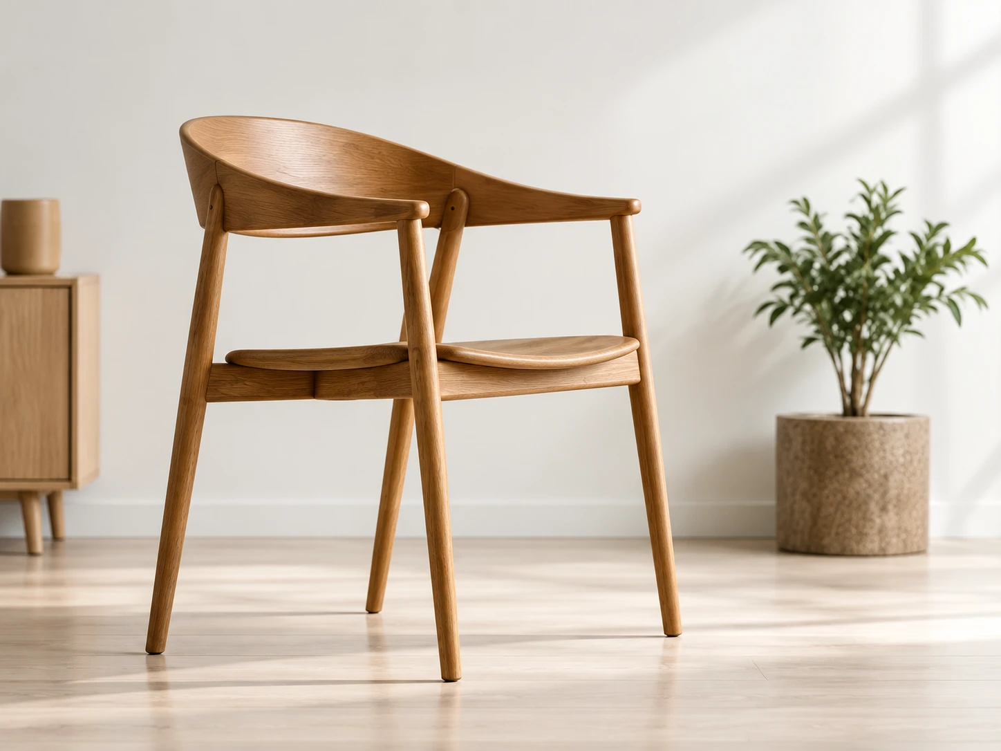 Oak dining chair associated with this buying brief