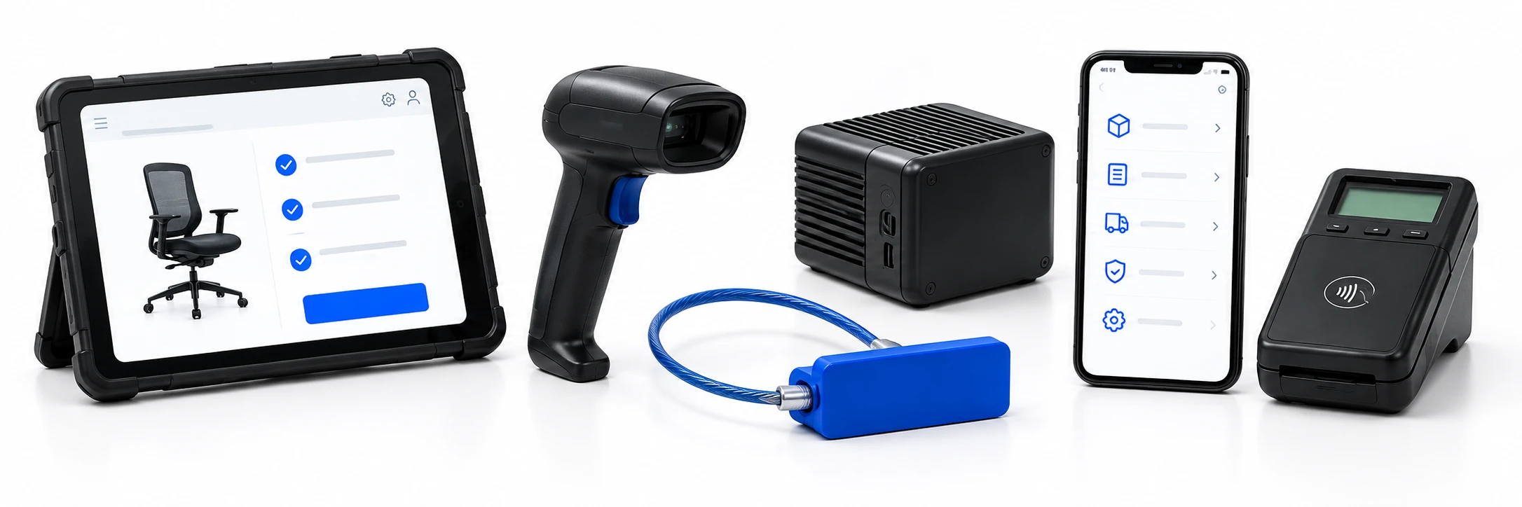 Concept family of Imponexpo inspection tablet, scanner, connected seal and field devices